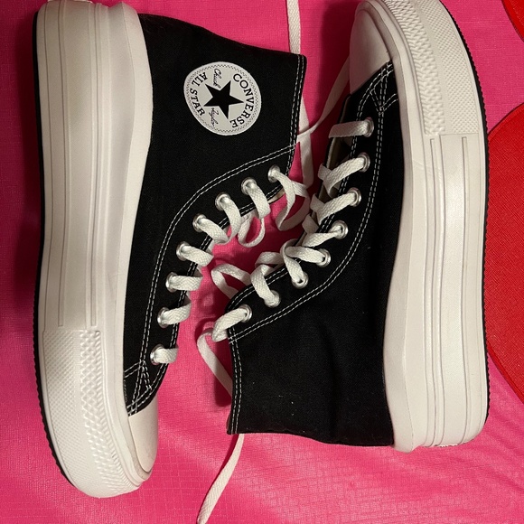 Womens Converse Chuck Taylor All Star Hi Move Platform Sneaker - Black - Picture 4 of 5